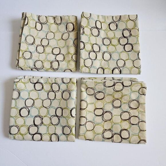 4 Pcs Siscovers Pair Nylon Beige Bright Patterned Decorative Pillow Covers 16×16 - Picture 1 of 10